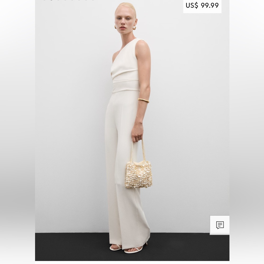 Mango one shoulder jumpsuit